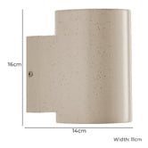 Temple &amp; Webster Mila Stone-look Wall Sconce