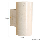 Temple &amp; Webster Mila Stone-look Up/Down Wall Sconce