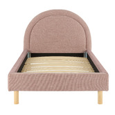 Temple &amp; Webster Pink Archie Upholstered Single Bed