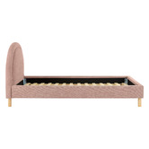 Temple &amp; Webster Pink Archie Upholstered Single Bed