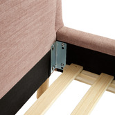 Temple &amp; Webster Pink Archie Upholstered Single Bed
