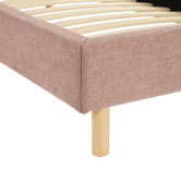 Temple &amp; Webster Pink Archie Upholstered Single Bed