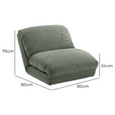 Temple &amp; Webster Olly Corduroy Lounge Chair Single Sofa Bed