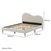 Temple &amp; Webster Cloud Boucle Bed Frame