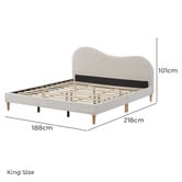 Temple &amp; Webster Cloud Boucle Bed Frame