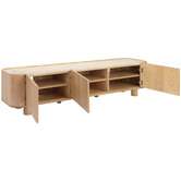 Temple &amp; Webster 180cm Premium Magnus Travertine Stone-Top TV Unit