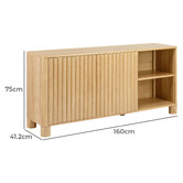 Temple &amp; Webster 160cm Premium Hayley Oak Sideboard