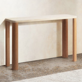Temple &amp; Webster Ronan Travertine Console Table