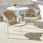 Temple &amp; Webster Wanda PE Wicker &amp; Aluminium Outdoor Dining Chairs