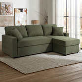 Temple &amp; Webster Darcy 3 Seater Sofa Bed with Reversible Chaise