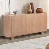 Temple &amp; Webster 150cm Premium Magnus Travertine Stone Sideboard