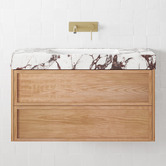 Temple &amp; Webster Viola-Look 900mm Wall-Hung Single Vanity