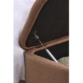 Temple &amp; Webster Duncan Boucle Storage Ottoman Bench
