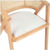 Temple &amp; Webster Shun Beech Wood &amp; Rattan Dining Chair