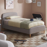 Temple &amp; Webster King Single Nordic Kid&#039;s Upholstered Bed