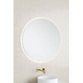 Temple &amp; Webster Vera 800mm Round LED Wall Mirror with Defogger