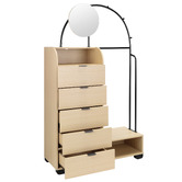 Temple &amp; Webster Joane Arched Entryway Wardrobe with Mirror