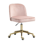 Temple &amp; Webster Juliet Velvet Home Office Chair