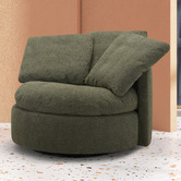 Temple &amp; Webster Mellow Premium Swivel Oversized Armchair