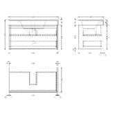 Temple &amp; Webster Viola-Look 900mm Wall-Hung Single Vanity