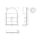 Temple &amp; Webster Bronte 600mm Arch Mirrored Shaving Cabinet