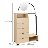 Temple &amp; Webster Joane Arched Entryway Wardrobe with Mirror