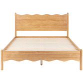 Temple &amp; Webster Sadie Wavy Pine Wood Bed