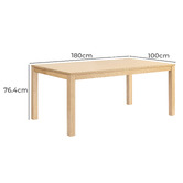 Temple &amp; Webster 180cm Ester Premium Commercial Dining Table