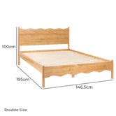 Temple &amp; Webster Sadie Wavy Pine Wood Bed