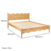 Temple &amp; Webster Sadie Wavy Pine Wood Bed