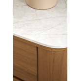 Temple &amp; Webster Carlton Faux Marble 3 Drawer Chest