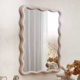 Temple &amp; Webster Ebba Wavy Timber Wall Mirror