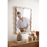 Temple &amp; Webster Ebba Wavy Timber Wall Mirror