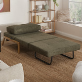 Temple &amp; Webster Brad Upholstered Single Sofa Bed