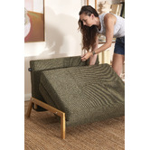 Temple &amp; Webster Brad Upholstered Single Sofa Bed