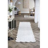 Temple &amp; Webster Rowe Boucle Wool-Blend Scalloped Rug