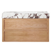 Temple &amp; Webster Viola-Look 900mm Wall Hung Vanity Package with Oval Shaving Cabinet
