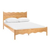 Temple &amp; Webster Sadie Wavy Pine Wood Bed