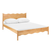 Temple &amp; Webster Sadie Wavy Pine Wood Bed