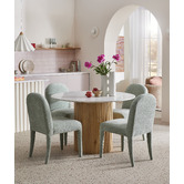 Temple &amp; Webster Anika Mango Wood &amp; Marble Dining Table