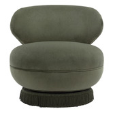Temple &amp; Webster Hepburn Velvet Swivel Accent Chair