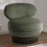 Temple &amp; Webster Hepburn Velvet Swivel Accent Chair