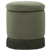 Temple &amp; Webster Hepburn Velvet Storage Ottoman