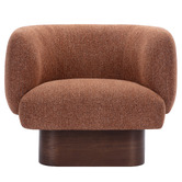 Temple &amp; Webster Caramel Benji Swivel Armchair