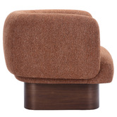 Temple &amp; Webster Caramel Benji Swivel Armchair