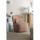 Temple &amp; Webster Monty Boucl&eacute; Swivel Armchair