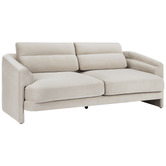 Temple &amp; Webster Giselle 3 Seater Velvet Sofa
