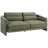 Temple &amp; Webster Giselle 3 Seater Velvet Sofa