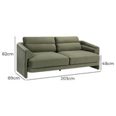 Temple &amp; Webster Giselle 3 Seater Velvet Sofa