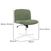 Temple &amp; Webster Camila Boucle Cross Legged Office Chair